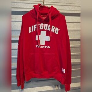 Lifeguard Red Hoodie Sweater